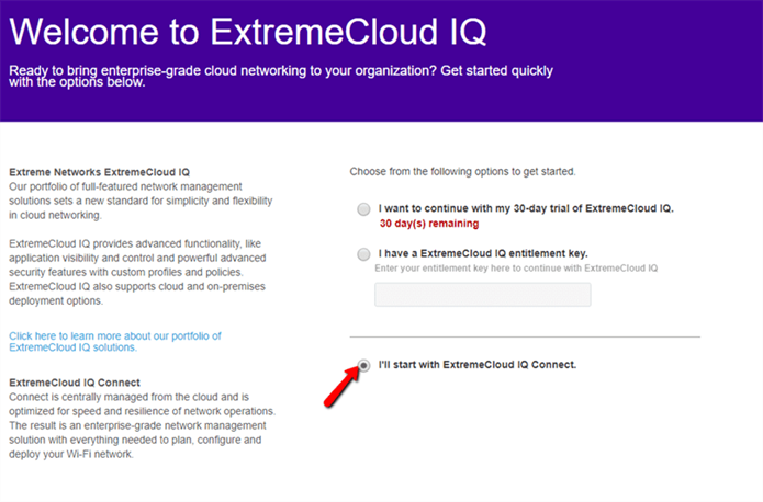 Start with ExtremeCloud IQ
