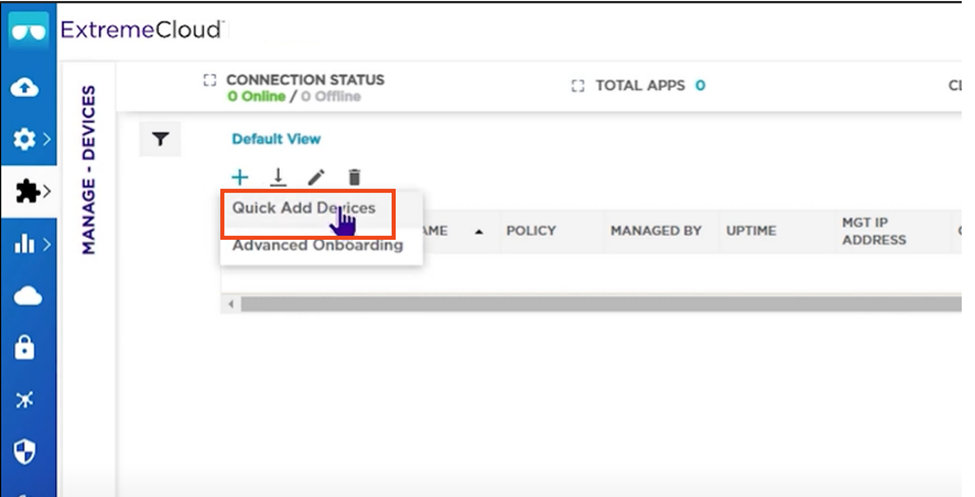 ExtremeCloud IQ Manage Devices